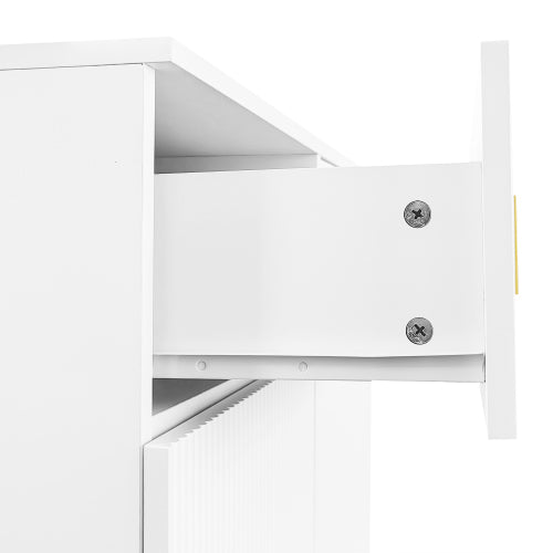 Hallway Wardrobe Set with Shoe Bench & Coat Rack – Storage Cabinet with Cushion (White/Black)