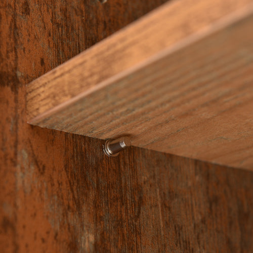 Vintage Brown Sideboard Cabinet – 140cm Storage Cupboard with Drawers & Adjustable Shelves